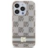 Etui DKNY IML Checkered Mono Pattern & Printed Stripes MagSafe do Apple iPhone 15 Pro Max Beżowy Seria telefonu iPhone
