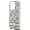 Etui DKNY IML Checkered Mono Pattern & Printed Stripes MagSafe do Apple iPhone 15 Pro Max Beżowy Dominujący kolor Beżowy