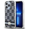 Etui DKNY IML Checkered Mono Pattern & Printed Stripes MagSafe do Apple iPhone 15 Pro Max Czarny