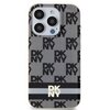 Etui DKNY IML Checkered Mono Pattern & Printed Stripes MagSafe do Apple iPhone 15 Pro Max Czarny Seria telefonu iPhone