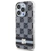Etui DKNY IML Checkered Mono Pattern & Printed Stripes MagSafe do Apple iPhone 15 Pro Max Czarny Model telefonu iPhone 15 Pro Max