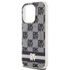 Etui DKNY IML Checkered Mono Pattern & Printed Stripes MagSafe do Apple iPhone 15 Pro Max Czarny Dominujący kolor Czarny