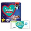 Pieluchomajtki PAMPERS Night Pants 5 (22 szt.) + Chusteczki nawilżane PAMPERS Harmonie Aqua (48 szt.)