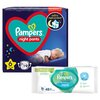 Pieluchomajtki PAMPERS Night Pants 6 (19 szt.) + Chusteczki nawilżane PAMPERS Harmonie Aqua (48 szt.)
