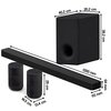 Soundbar SONY Theatre Bar 9 HT-A9000 + Subwoofer SONY SA-SW3 + Kolumny głośnikowe SONY SA-RS5 (2 szt.) Liczba kanałów 7.0.2