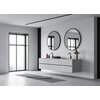 Lustro GOCKOWIAK Sander 50 cm Czarny Styl Loftowe