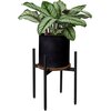 Kwietnik LOFTINSPIRED Torre Rustic 40 cm Czarny Kolor dominujący Czarny
