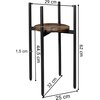 Kwietnik LOFTINSPIRED Torre Rustic 60 cm Czarny Głębokość [cm] 32