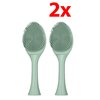 Oryginalna końcówka do szczoteczki SEYSSO Basic Color Face Brush (2 szt.) Aqua Grey