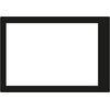 Czarna, prostokątna ramka z szerokim obramowaniem otacza białe, puste wnętrze. Produkt to "Osłona GGS LCD Larmor Nikon Z8/Z9".