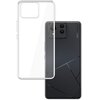 Przezroczyste etui 3MK Clear Case jest pokazane obok smartfona Asus Zenfone 11 Ultra, który ma ciemną obudowę z geometrycznym wzorem i widocznym napisem "ASUS Zenfone". Etui jest przezroczyste, z wycięciem na aparat, a na telefonie widoczne są trzy obiekt