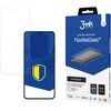 Opakowanie produktu "3mk premium protection FlexibleGlass" z grafiką przedstawiającą szkło ochronne na ekranie telefonu. Na opakowaniu widoczne są napisy: "FlexibleGlass", "250% stronger", "FIT-IN™ technology" oraz różne certyfikaty i oznaczenia.