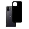 Czarne etui 3MK Matt Case do Xiaomi Redmi A2 jest przedstawione obok telefonu, na którym widoczny jest napis "Redmi" oraz ikona lupy. Etui ma wycięcie na aparat i jest w kolorze czarnym.