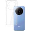 Przezroczyste etui 3MK Armor Case do Xiaomi Redmi A3 jest umieszczone obok niebieskiego telefonu z widocznym okrągłym modułem aparatu. Na telefonie znajduje się napis "Redmi".