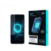 Opakowanie produktu "1UP screen protector" marki 3MK, przeznaczonego do Samsung Galaxy A60, z napisem "Optimized for mobile gaming" oraz grafiką przedstawiającą telefon z nałożoną folią ochronną. Na opakowaniu widnieje informacja "3 pcs" oraz "your screen
