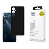 Czarne etui na telefon z wycięciami na aparat jest pokazane obok opakowania z logo "3mk" i żółtą naklejką "Military Grade MIL-STD-810H". Na opakowaniu widnieje napis "Matt Case" oraz "Premium back protection".
