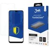 Opakowanie produktu "3mk FlexibleGlass" z napisem "premium protection FlexibleGlass™" oraz grafiką przedstawiającą szkło ochronne na telefon. Na ekranie telefonu widoczny jest żółty symbol tarczy na niebieskim tle.