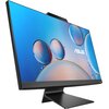 Na zdjęciu widoczny jest komputer z dużym ekranem, na którym wyświetlane są kolorowe bańki na niebieskim tle. Na ekranie znajduje się logo "ASUS".
