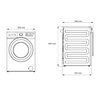 Pralka BEKO b300 XBM3WFU48415W EnergySpin SteamCure kl.A 8kg 1400 obr. Bezpieczeństwo użytkowania Blokada rodzicielska
