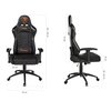 Fotel COBRA Draco CRF191 Czarny Poduszka lędźwiowa Tak