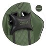 Fotel COBRA Draco CRF194 Zielono-czarny Zagłówek Tak