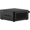Czarny komputer ASUS z widocznym logo, posiadający trzy porty USB i przycisk zasilania na przednim panelu oraz kratkę wentylacyjną z boku. Produkt to "Komputer ASUS NUC 14 Pro Kit Tall Ultra 5-125H Wi-Fi".