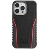 Etui AUDI Genuine Leather MagSafe do Apple iPhone 14 Pro Max Czarno-czerwony