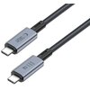Kabel USB Typ-C - USB Typ-C TECH-PROTECT UltraBoost Max USB 4.0 8K 40GBPS PD240W 2 m Szary Obsługiwane zasilanie [W] do 240