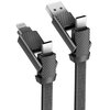 Kabel USB-A/USB-C - USB-C/Lightning ENERGEA Bazic GoCharge Alucable 60W 0.15m Czarny Rodzaj Kabel