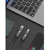 Kabel USB-A/USB-C - USB-C/Lightning ENERGEA Bazic GoCharge Alucable 60W 0.15m Czarny Długość [m] 0.15