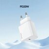Ładowarka sieciowa USAMS T65 OYXLTZ02 20W Biały + Kabel UBS-C - Lightning Wysokość [mm] 79