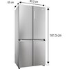 Lodówka HAIER HCR7818DNMM Side by Side No Frost 181.5cm Inox Rodzaj Side By Side