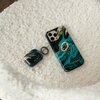 Etui na słuchawki BURGA Emerald Pool do Apple AirPods 3 Zielono-złoty Karabińczyk Tak