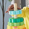 Zabawka edukacyjna FISHER-PRICE Ucz się i śmiej! Piramidka HXT77 Materiał Drewno