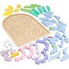 Puzzle drewniane FISHER PRICE Kwiaty dla dzieci HXT97 Wiek 3+