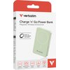 Powerbank VERBATIM Go 10000 mAh 20W Zielony Pojemność nominalna [mAh] 10000