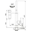 Bateria FRANKE Vital J 120.0621.312 Czarny/stal Elastyczna wylewka Nie