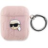 Etui na słuchawki KARL LAGERFELD Monogram Karl Head do Apple AirPods 1/2 Różowy