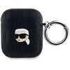 Etui na słuchawki KARL LAGERFELD Monogram Karl Head do Apple AirPods 1/2 Czarny