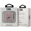 Etui na słuchawki KARL LAGERFELD Monogram Karl & Choupette Head do Apple Airpods 1/2 Różowy Kompatybilność Apple AirPods 1 gen