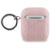 Etui na słuchawki KARL LAGERFELD Monogram Karl & Choupette Head do Apple Airpods 1/2 Różowy Kompatybilność Apple AirPods 2 gen