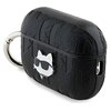Etui na słuchawki KARL LAGERFELD Monogram Choupette Head do Apple AirPods Pro 2 Czarny Możliwość ładowania Nie