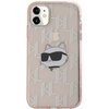 Etui KARL LAGERFELD IML Choupette Head & Monogram do Apple iPhone 11/Xr Różowy