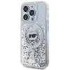 Etui KARL LAGERFELD Liquid Glitter Choupette Head Magsafe do Apple iPhone 13 Pro Max Przezroczysty Seria telefonu iPhone