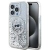 Etui KARL LAGERFELD Liquid Glitter Choupette Head Magsafe do Apple iPhone 13 Pro Max Przezroczysty