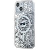 Etui KARL LAGERFELD Liquid Glitter Choupette Head Magsafe do Apple iPhone 14/15/13 Przezroczysty Seria telefonu iPhone