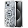 Etui KARL LAGERFELD Liquid Glitter Choupette Head Magsafe do Apple iPhone 14/15/13 Przezroczysty