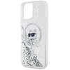 Etui KARL LAGERFELD Liquid Glitter Choupette Head Magsafe do Apple iPhone 12/12 Pro Transparentny Dominujący kolor Transparentny
