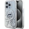 Etui KARL LAGERFELD Liquid Glitter Choupette Head Magsafe do Apple iPhone 14 Pro Max Przezroczysty