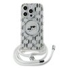 Etui KARL LAGERFELD IML Crossbody Monogram Karl & Choupette Head MagSafe do Apple iPhone 15 Pro Przezroczysty